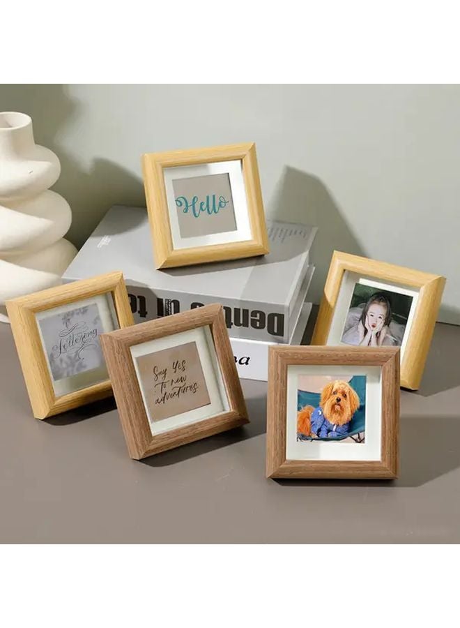 Wood Color 3.5in Elegant Hollow Animal Photo Frame Set Of 3 Home Wall Desktop Decor - Image 1
